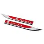آرم فلزی روی گلگیر PEUGEOT استیل قرمز