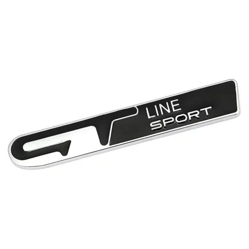 آرم فلزی جی تی لاین اسپرت GT Line Sport استیل مشکی آرم فلزی جی تی لاین اسپرت GT Line Sport