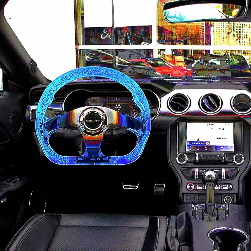 فرمان اسپرت کریستالی آبی D کات MOMO-۱ فرمان اسپرت کریستالی آبی D کات MOMO