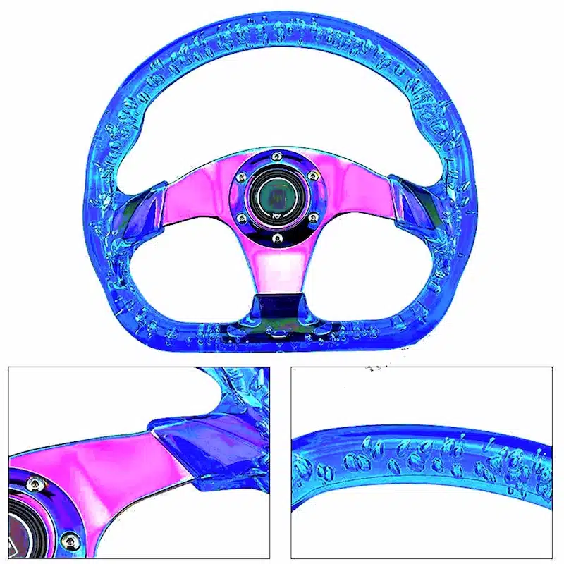 فرمان اسپرت کریستالی آبی D کات MOMO-۴ فرمان اسپرت کریستالی آبی D کات MOMO