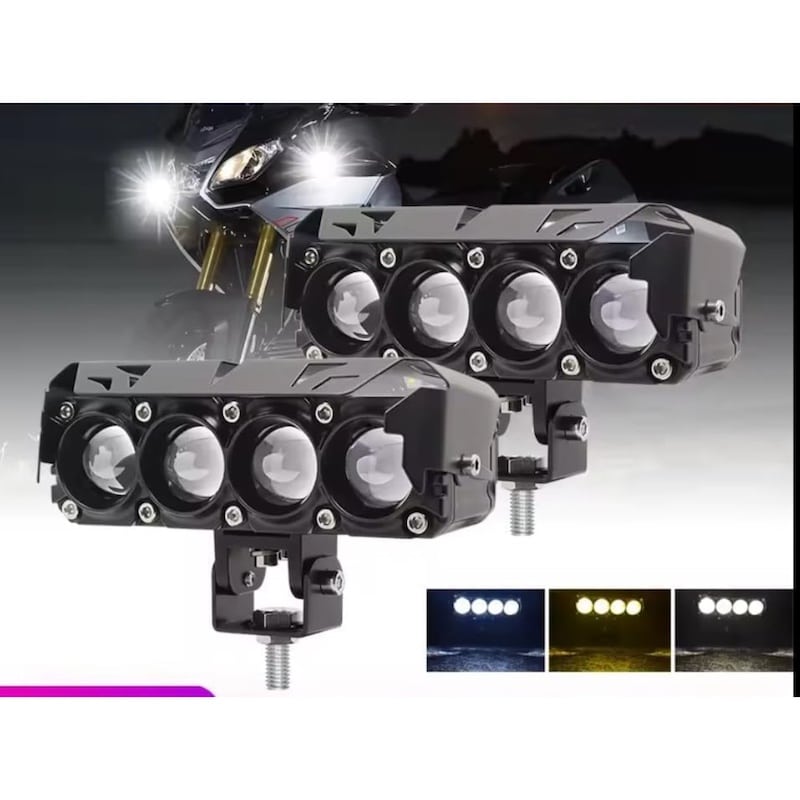 پرژکتور آفرودی ۴ لنز زرد سفید 38 W زیمر محافظ دار-۱ پرژکتور آفرودی ۴ لنز زرد سفید 38 W زیمر محافظ دار