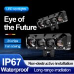 پرژکتور آفرودی ۴ لنز زرد سفید 38 W زیمر محافظ دار