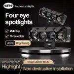 پرژکتور آفرودی ۴ لنز زرد سفید 38 W زیمر محافظ دار