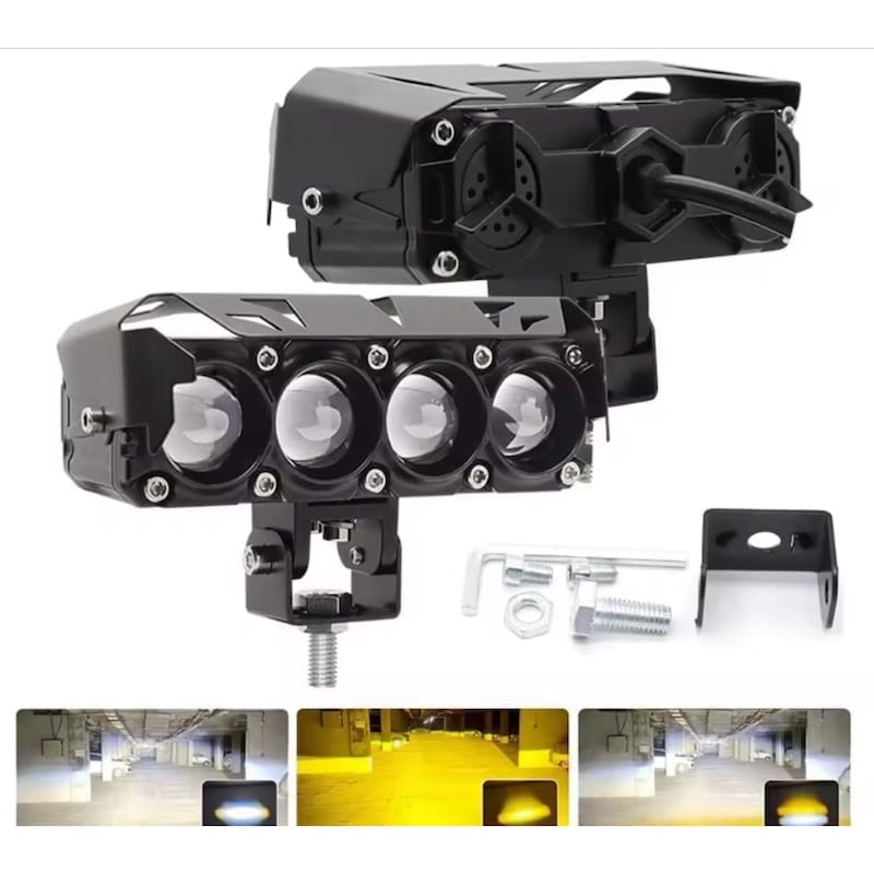 پرژکتور آفرودی ۴ لنز زرد سفید 38 W زیمر محافظ دار-۹ پرژکتور آفرودی ۴ لنز زرد سفید 38 W زیمر محافظ دار