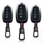 کاور سوییچ فلزی هیوندای سانتافه NEW سفید مشکی طرح M