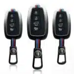 کاور سوییچ فلزی هیوندای سانتافه NEW سفید مشکی طرح M