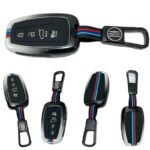 کاور سوییچ فلزی هیوندای سانتافه NEW سفید مشکی طرح M