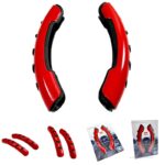 کاور فرمان خلبانی ۲ تیکه قرمز مشکی مدل تسلا