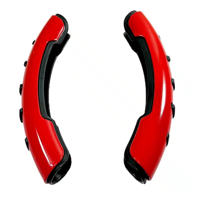 کاور فرمان خلبانی ۲ تیکه قرمز مشکی مدل تسلا-۲ کاور فرمان خلبانی ۲ تیکه قرمز مشکی مدل تسلا