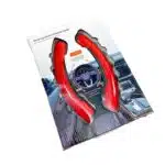 کاور فرمان خلبانی ۲ تیکه قرمز مشکی مدل تسلا