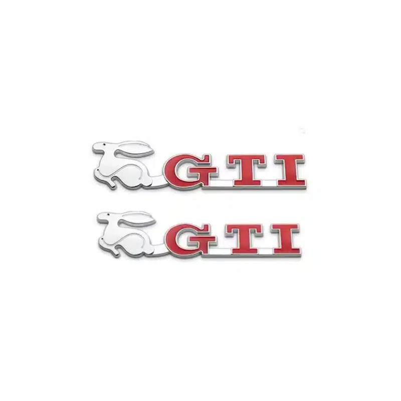 آرم فلزی GTI استیل قرمز بسته ۲ عددی-۱ آرم فلزی GTI استیل قرمز بسته ۲ عددی