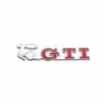 آرم فلزی GTI استیل قرمز بسته ۲ عددی