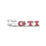 آرم فلزی GTI استیل قرمز بسته ۲ عددی