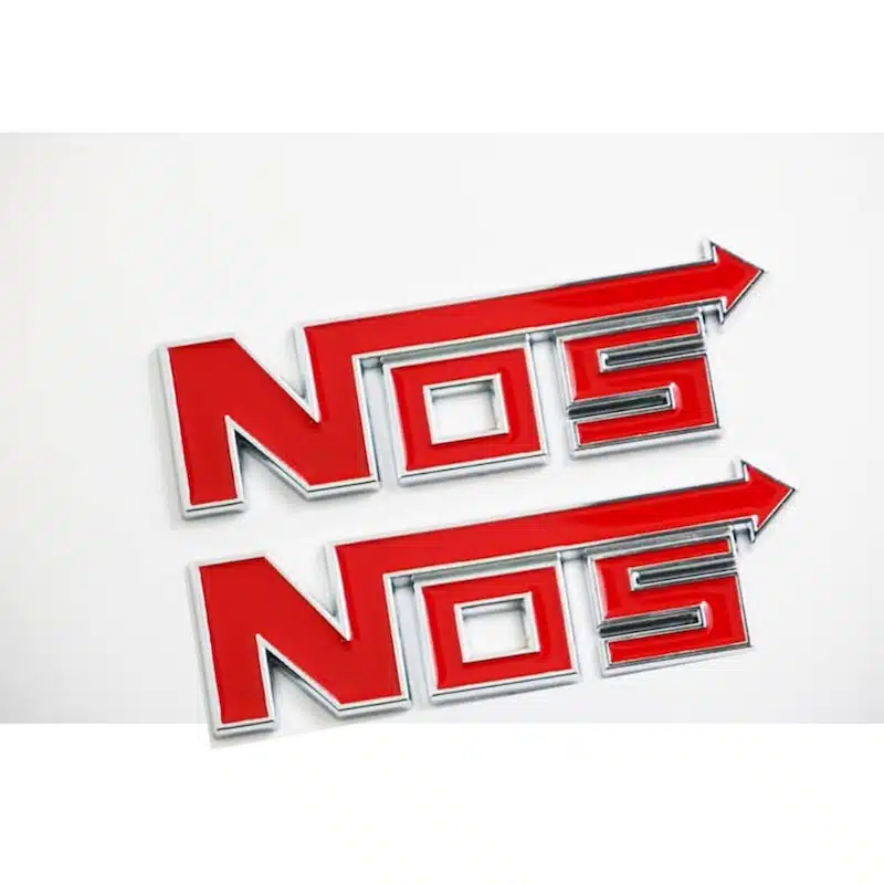 آرم فلزی NOS قرمز بسته ۲ عددی-۲ آرم فلزی NOS قرمز بسته ۲ عددی