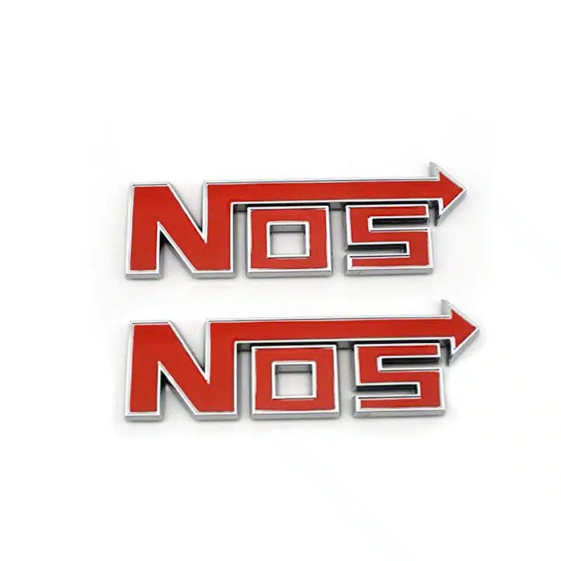 آرم فلزی NOS قرمز بسته ۲ عددی آرم فلزی NOS قرمز بسته ۲ عددی