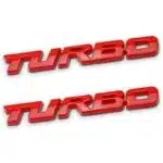 آرم فلزی توربو قرمز ۱۳ سانتی