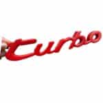 آرم فلزی توربو پورشه ۹۱۱ قرمز