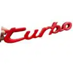 آرم فلزی توربو پورشه ۹۱۱ قرمز