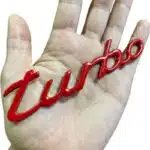 آرم فلزی توربو پورشه ۹۱۱ قرمز