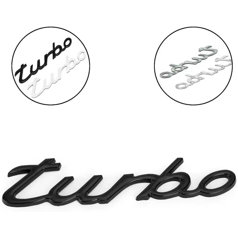 آرم فلزی توربو پورشه ۹۱۱ مشکی-۱ آرم فلزی توربو پورشه ۹۱۱ مشکی