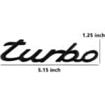 آرم فلزی توربو پورشه ۹۱۱ مشکی