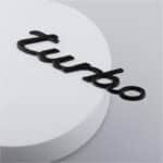 آرم فلزی توربو پورشه ۹۱۱ مشکی