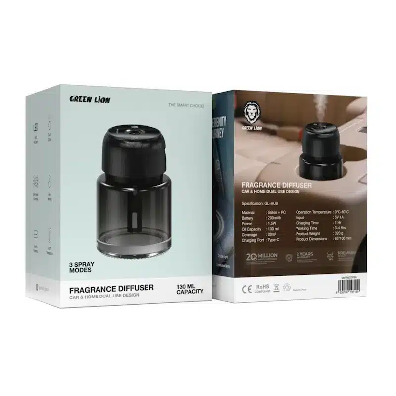 خوشبو کننده هوشمند گرین لاین اورجینال Green Lion Fragrance Diffuser 130mL-۵ خوشبو کننده هوشمند گرین لاین اورجینال Green Lion Fragrance Diffuser 130mL