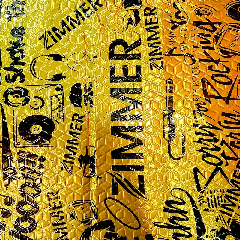 ورق دمپینگ زیمر سایز ۸۲ در ۴۶ در ۳ CM طلایی-۴ ورق دمپینگ زیمر سایز ۸۲ در ۴۶ در ۳ CM طلایی