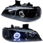 چراغ پژو پارس لنزدار لنز جغدی L20 زیمر انجل سفید