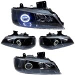 چراغ پژو پارس لنزدار لنز جغدی L20 زیمر انجل سفید