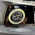 چراغ پژو پارس لنزدار لنز جغدی L20 زیمر انجل سفید