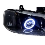 چراغ پژو پارس لنزدار لنز جغدی L20 زیمر انجل سفید