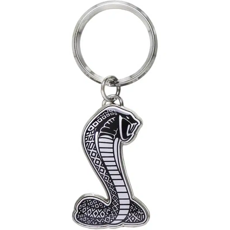 جاسوییچی سرکلیدی فلزی موستانگ مشکی سفید جاسوییچی سرکلیدی فلزی موستانگ مشکی سفید