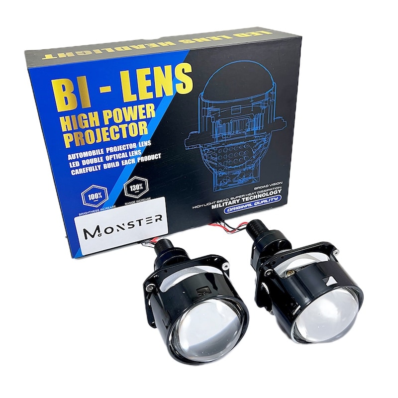 لنز چراغ بای لد F83B مانستر 55W دو چیپ CSP لنز چراغ بای لد F83B مانستر 55W دو چیپ CSP