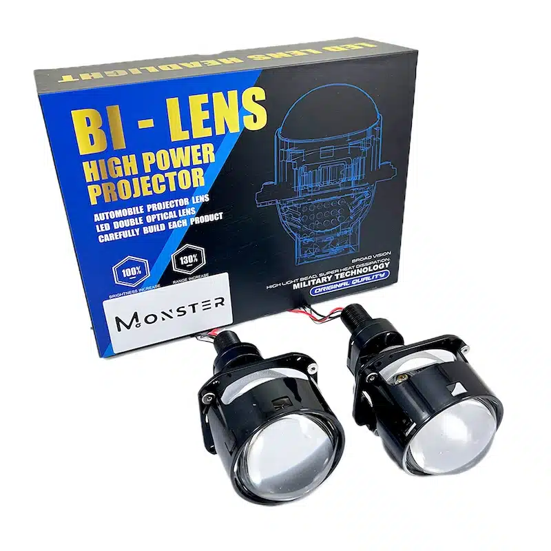 لنز چراغ بای لد F83B مانستر 55W دو چیپ CSP لنز چراغ بای لد F83B مانستر 55W دو چیپ CSP