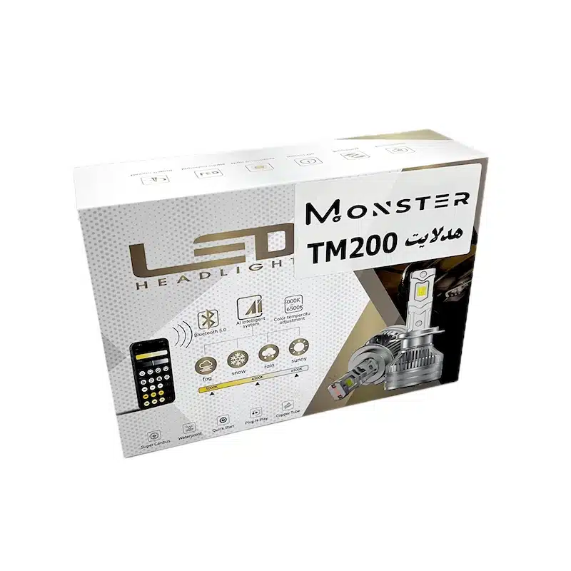 هدلایت TM200 تغییر رنگ با اپ موبایل ۱۰۰ وات برند مانستر-۴ هدلایت TM200 تغییر رنگ با اپ موبایل ۱۰۰ وات برند مانستر