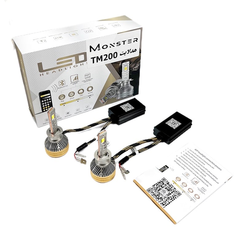 هدلایت TM200 تغییر رنگ با اپ موبایل ۱۰۰ وات برند مانستر