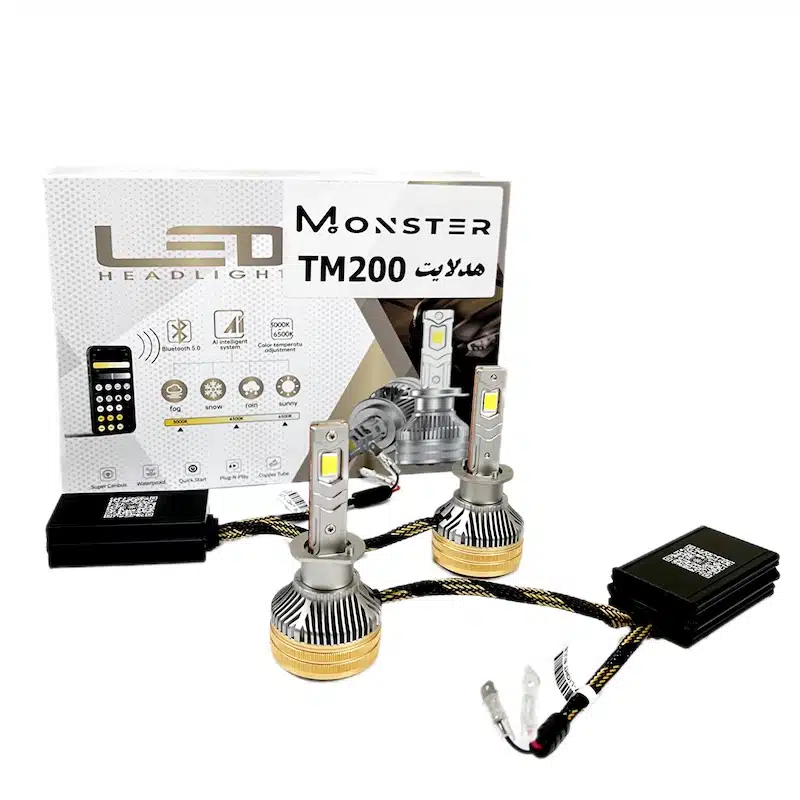 هدلایت TM200 تغییر رنگ با اپ موبایل ۱۰۰ وات برند مانستر هدلایت TM200 تغییر رنگ با اپ موبایل ۱۰۰ وات برند مانستر