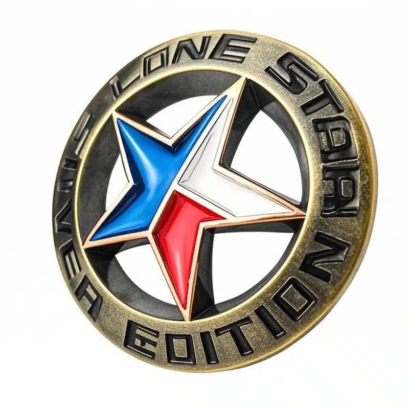آرم فلزی Lone Star Edition Silver برنزی