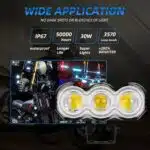پرژکتور ۳ لنز سفید زرد 30W مانستر RGB