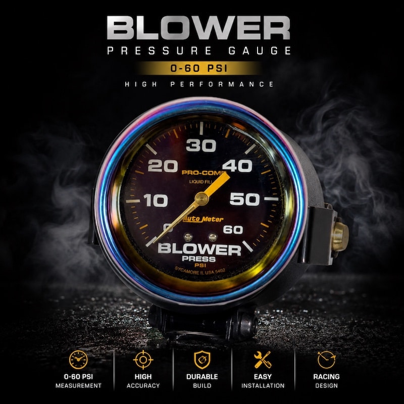 گیج بوست مکانیکی توربو و سوپرشارژر METER اورجینال BLOWER PRESS-2 گیج بوست مکانیکی توربو و سوپرشارژر METER اورجینال BLOWER PRESS